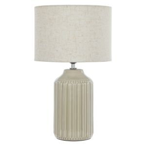 Society Home Dovie Ceramic Table Lamp Oat & Cream 23x23x39cm