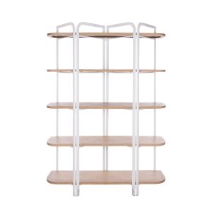 Amalfi Owen Shelving Unit Natural Wash & White 122x40x179cm
