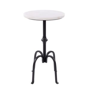 Society Home Lettie Side Table White & Black 33x33x56cm