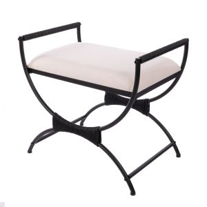 Society Home Lettie Stool Taupe & Black 60x41x56cm