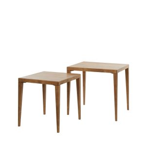 Academy Axel Side Table 2pcs Set Walnut 50x40x50cm/50x32x46cm
