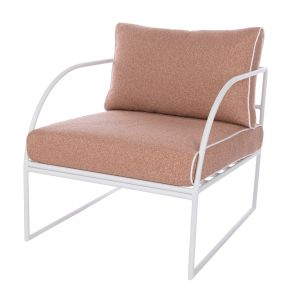 Amalfi Reeve Outdoor Arm Chair Pink & White 80x68x82cm