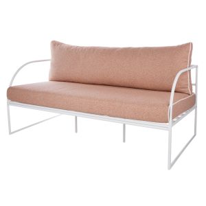 Amalfi Reeve Outdoor 2 Seater Sofa Pink & White 80x150x82cm