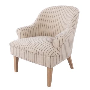 Society Home Everly Armchair Off White & Oak White Wash 76x80x86cm