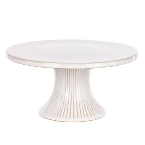 Davis & Waddell Maisie Porcelain Cake Stand Milky White 25.5x25.5x12.6cm