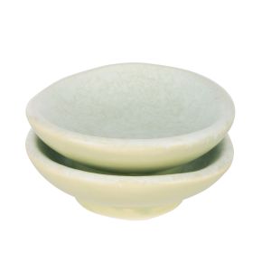 Davis & Waddell Greta Porcelain Pinch Bowls 2pcs Set Mint Green 8.2x8x2.8cm
