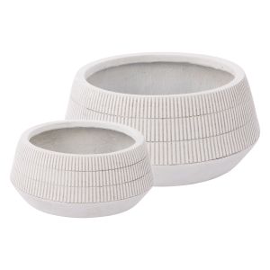 Rogue Otto Planter Wide 2pcs Set White