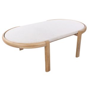 Grand Designs Ashton Coffee Table White & Natural 125x75x40cm