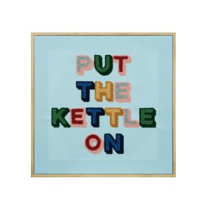 Emporium Put The Kettle On Tufted Wall Art Multi-Coloured 40x2.3x40cm