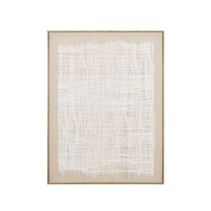 Amalfi Lattice Wall Art Beige & White 76x4.5x100cm