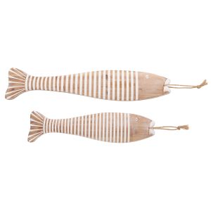 Amalfi Farley Wall Decor 2pcs Set Natural & White 15.2x2.5x80cm