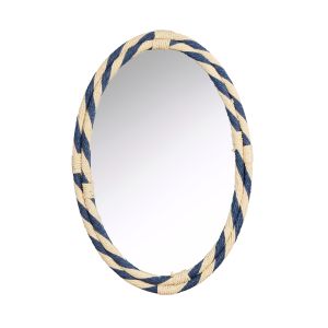 Emporium Luken Wall Mirror Blue & White 60x41x2.5cm
