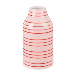 Emporium Bonnie Stripe Vase Pink 13.5x13.5.x25cm