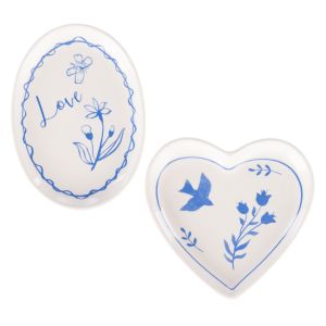 Emporium Bellamy Collection Plate 2pcs Set Blue 15x11x2cm
