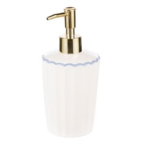 Emporium Bellamy Collection Soap Dispenser White & Blue 8x8x18cm