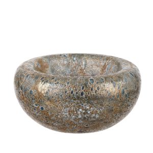 Amalfi Liano Glass Bowl Metallic 18x18x8.5cm