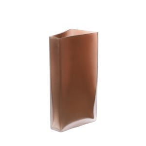 Grand Designs Kalev Glass Vase Large Brown 15.5x11.5x33cm