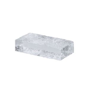 Amalfi Bernard Glass Brick Sculpture Rippled 20.2x10x5cm