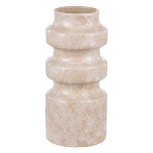 Amalfi Inaya Vase Reactive Cream 10.2x10.2x21cm