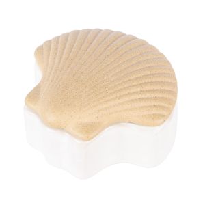 Emporium Zuri Jewellery Box White & Natural 12.3x11.5x6cm