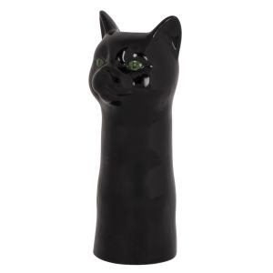 Emporium Aslan Cat Vase Black 10x9x24cm