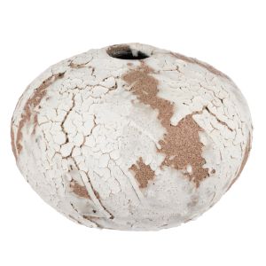 Amalfi Idris Vessel Distressed White 16x16x11cm