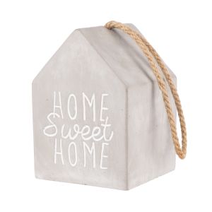 Emporium Tripp House Doorstop Cement Grey 14x14x20.5cm