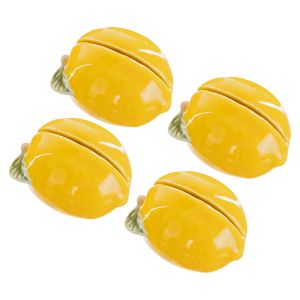 Emporium Limoncello Tabletop Place Card Holders 4pcs Set Yellow & Green 7x5x4.5cm