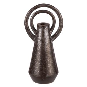 Amalfi Halo Vase Large Reactive Black 12x10x25cm