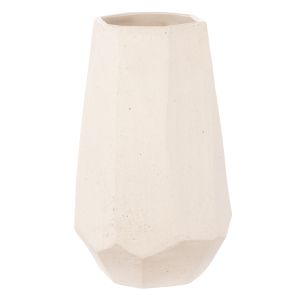 Amalfi Ellison Faceted Vase Large Natural 17.5x17.5x28.5cm
