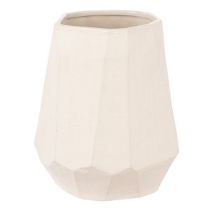 Amalfi Ellison Faceted Vase Medium Natural 18x18x20.5cm