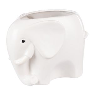Emporium Brynlee Elephant Vase Wide White 25.4x17x18.7cm