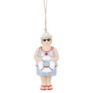 Emporium Mrs Angler Windchime Blue & Red 10x9.7x24.2cm