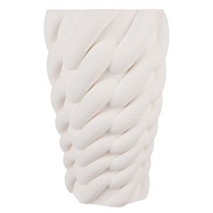 Amalfi Reilly 3D Printed Vessel Matte White 24x24x38cm
