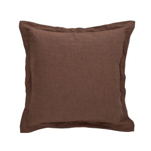 Amalfi Cove Linen Cushion Chocolate 50x50x10cm