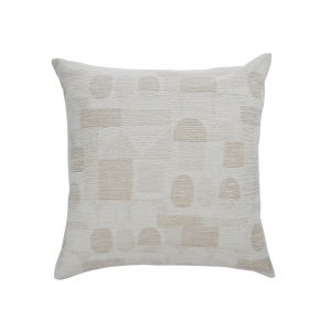 Amalfi Sterling Cushion Off White & Taupe 55x55x12cm
