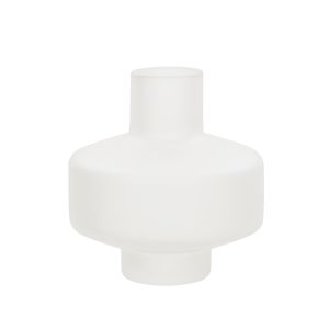 Amalfi Jasper Glass Vase Frosted Clear 21x21x21cm