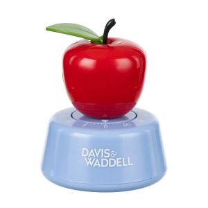 Davis & Waddell Apple Mechanical Timer 60 Minute Blue & Red 7.5x7.5x9.5cm