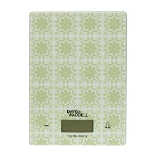 Davis & Waddell 5kg Digital Kitchen Scale Printed Green 20x15x2cm