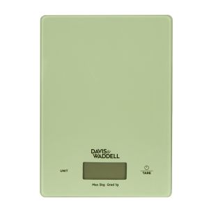 Davis & Waddell 5kg Digital Kitchen Scale Solid Green 20x15x2cm