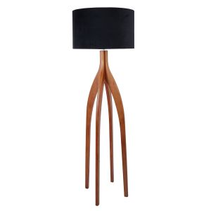 Grand Designs Alistair Wood Floor Lamp Brown 50x50x156cm