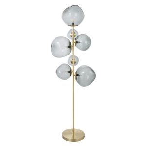 Grand Designs Athena Metallic Floor Lamp Black & Gold 55x28x160cm