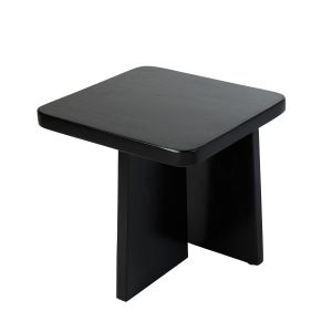 Grand Designs Modern Wooden Side Table Black 51x51x51cm
