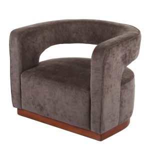 Grand Designs Aged Velvet Armchair Grey 90x83x74cm