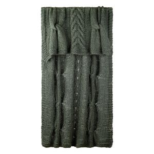 Grand Designs Hamish Hand Knitted Throw Dark Green 180x130cm
