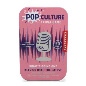 Kikkerland Pop Culture Trivia Tin Multi-Coloured 6x1.75x9.5cm