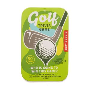Kikkerland Golf Trivia Tin Black 6x1.75x9.5cm