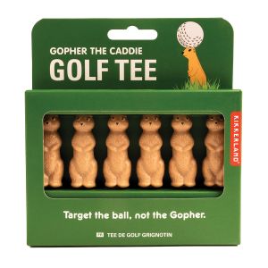 Kikkerland Gopher the Caddy Golf Tee Brown 1.7x1.7x7.7cm