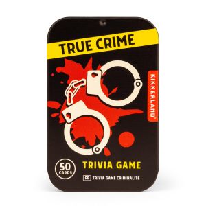 Kikkerland True Crime Trivia Tin Multi-Coloured 6x2x10cm