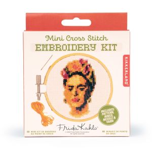 Kikkerland Frida Embroidery Kit Multi-Coloured 9x1.5x10cm